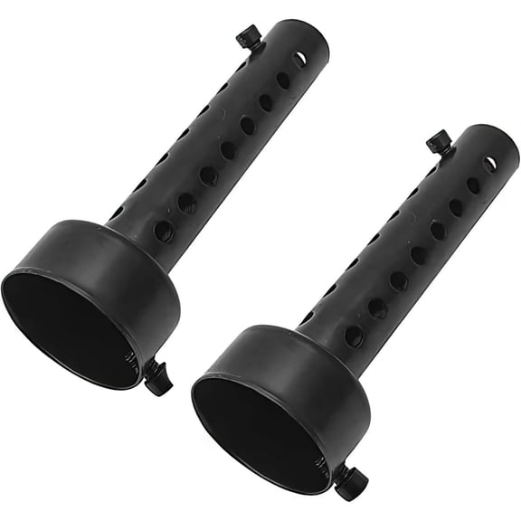2 Pack Motorcycle Exhaust Muffler Silencer Adjustable Removable Black Long