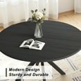 thumbnail image 5 of MAYEERTY 47"Round Modern Dining Table Fits 4-6, Farmhouse Style,Metal Frame for Kitchen/Dining Room, Black, 5 of 8