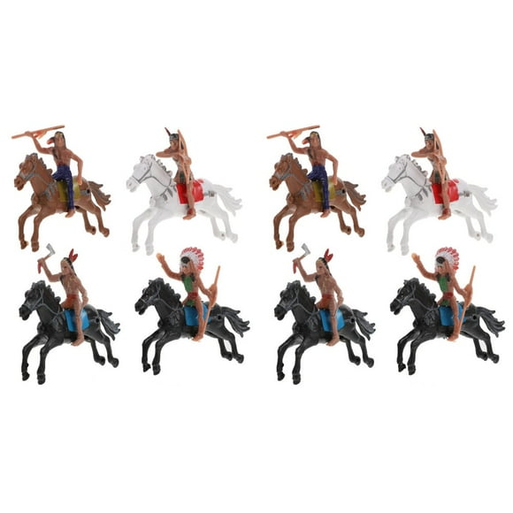 Figurines Jouets Indiens Figurine d'Action Cowboys Jouet d'Équitation Figurines Miniatures Indiens Jouets Cowboy Amérindien Ouest