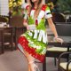 thumbnail image 3 of Easygdp Merry Christmas para Vestido Transpirable de Mujer, Vestido Suelto de Manga Corta con Pliegues y Bolsillos para el Verano, 3 of 6