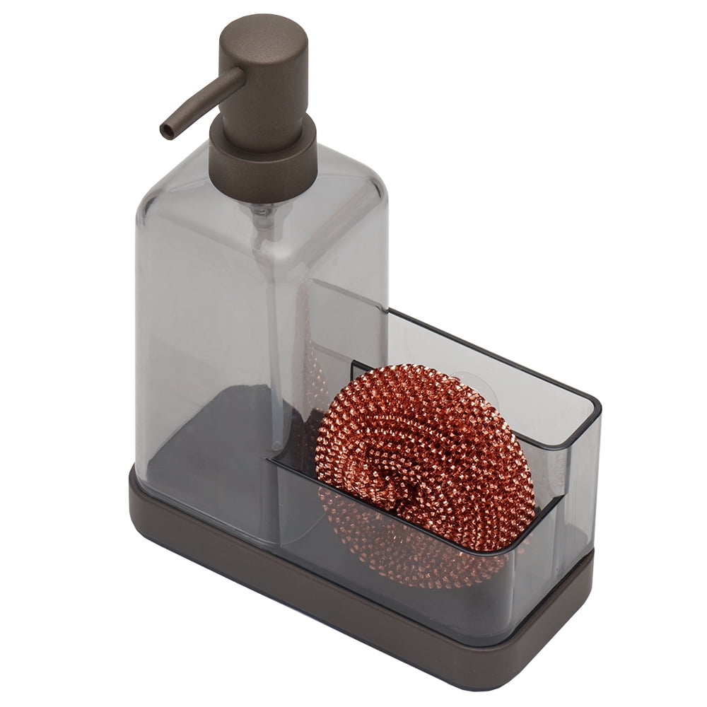 Home Basics Bronze 13.5 oz Soap Pump Dispenser & Sponge Holder