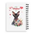 thumbnail image 2 of Happy Valentine's Day Devon Rex holding flowers Spiral Bound Journal Cat Lover Kitten Owner Gifts 5x7in Spiral Notebook - 3005, 2 of 5
