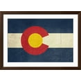 thumbnail image 2 of Art.com Grunge Colorado State Flag Of America, Isolated On White Background Art Print by Speedfighter, Brown Frame Wall Art, 44" x 32", 2 of 5