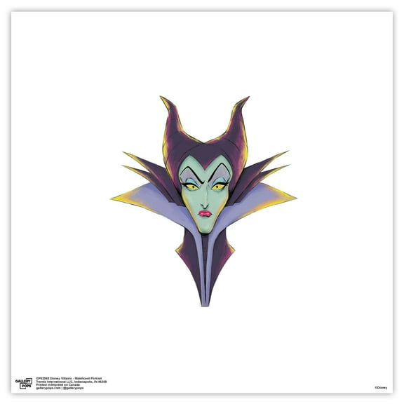 Gallery Pops Disney Villains - Maleficent Portrait Wall Art, Unframed Version, 12" x 12"