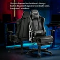 thumbnail image 3 of GTRACING Music Gaming Chair with Footrest Ergonomic Reclining PU Leather Office Chair, Gray, 3 of 8