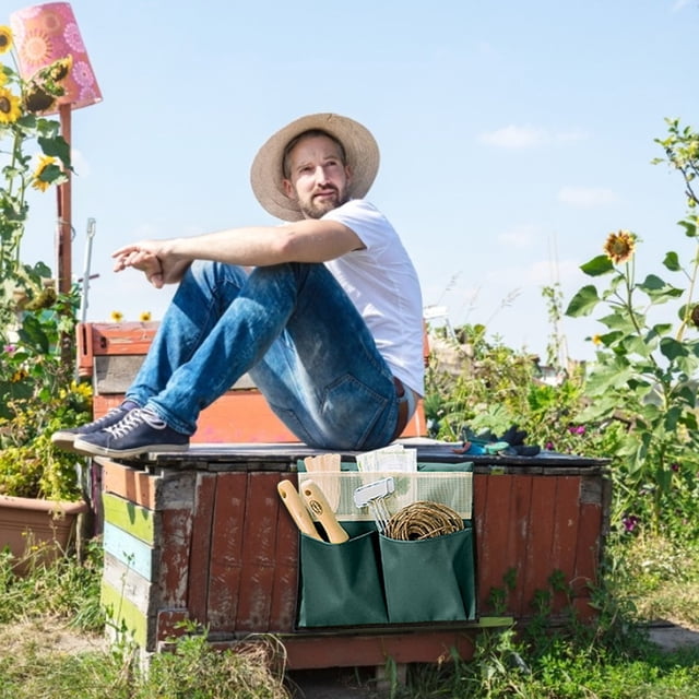 Foldable Portable Garden Kneeler Bench Storage Stool Pouch for Perfect Gardening Assistant