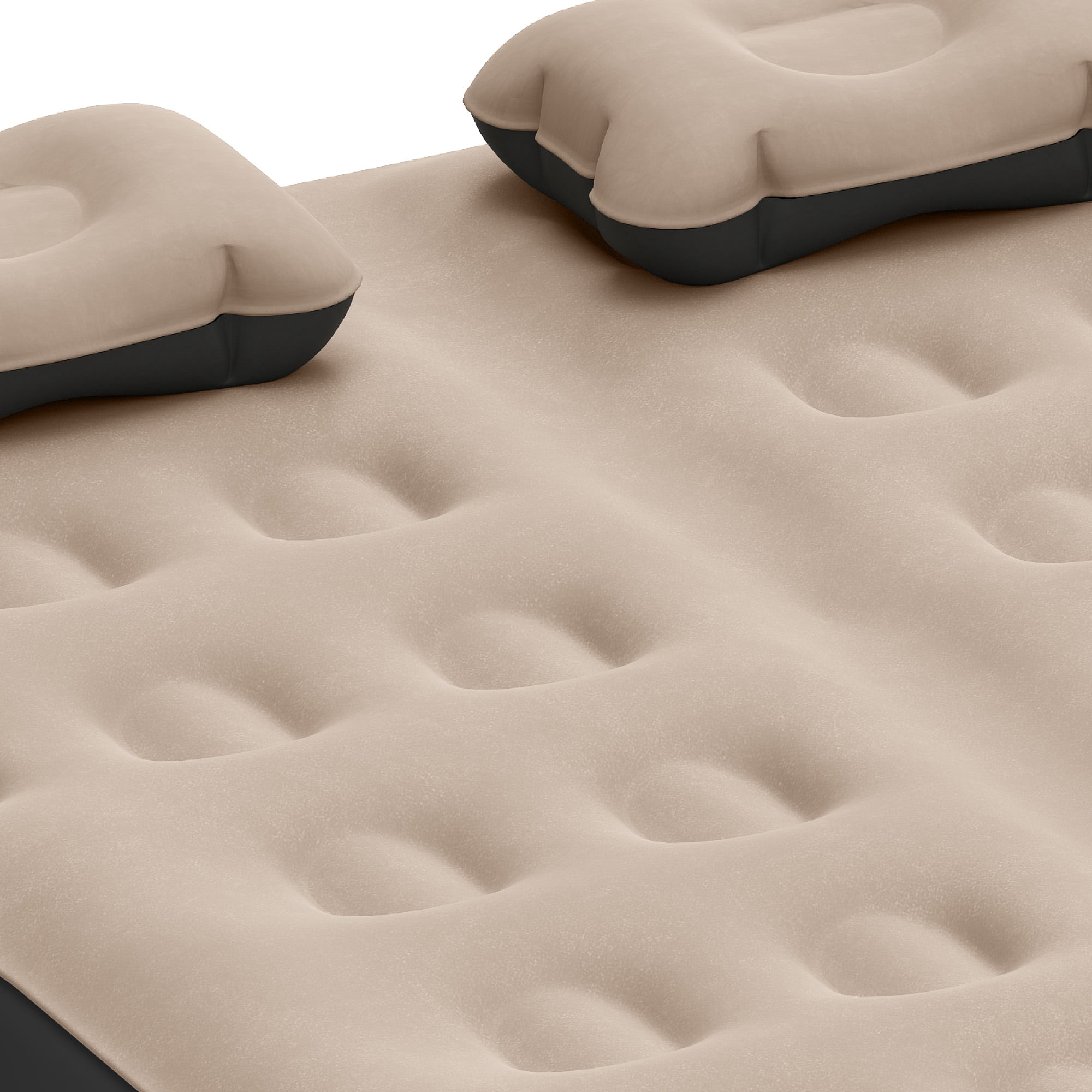 Uforic Inflatable Car Air Mattress with Pump, Portable SUV Air Bed with Pillows for Camping, Home, Travel, Brown