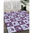 thumbnail image 3 of Ahgly Company Machine Washable Indoor Rectangle Transitional Purple Jam Purple Area Rugs, 8' x 12', 3 of 7