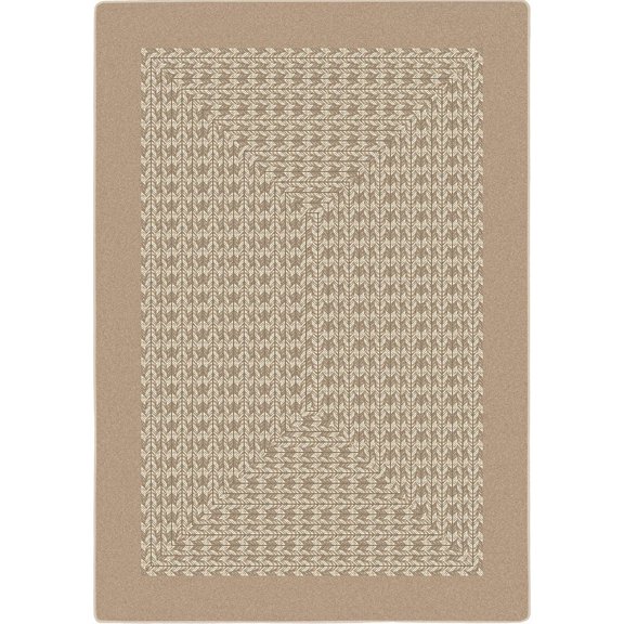Joy Carpets Kid Essentials Like Home 5'4" x 7'8" Area Rug in Color Beige
