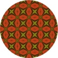 thumbnail image 1 of Ahgly Company Machine Washable Indoor Round Transitional Mahogany Brown Area Rugs, 7' Round, 1 of 7