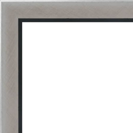 11x17 Silver w/ Black Trim Two-Tone Wood Frame - 'CityScapes' Thin - Great for Posters, Photos, Art Prints, Mirror,