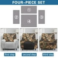 thumbnail image 6 of Yuyamidu Camo Recliner Chair Covers 4 Piece Hunting Reindeer Stretch Recliner Couch Protector with Pockets Easy to Install Lazyboy Cover Couch Chair Covers Gift for Friends, 6 of 8