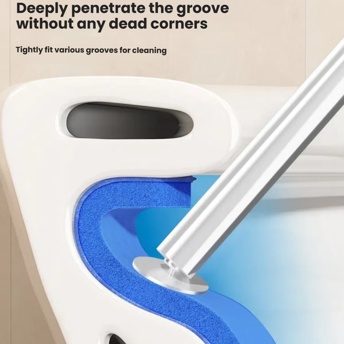 2025 New Disposable Wall Hung Toilet Brush Set with 40 Refills & Plunger, No Dead Corners Cleaning for RV Bathroom