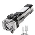thumbnail image 3 of Linterna Con Seguridad S007 [plateada] LED Con Lateral Seguridad COB Linterna Multifunción Con Carga USB Que Salva Vidas, 3 of 9