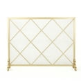 thumbnail image 6 of GDF Studio Hayden Single Panel Iron Fire Screen, Gold, 6 of 9