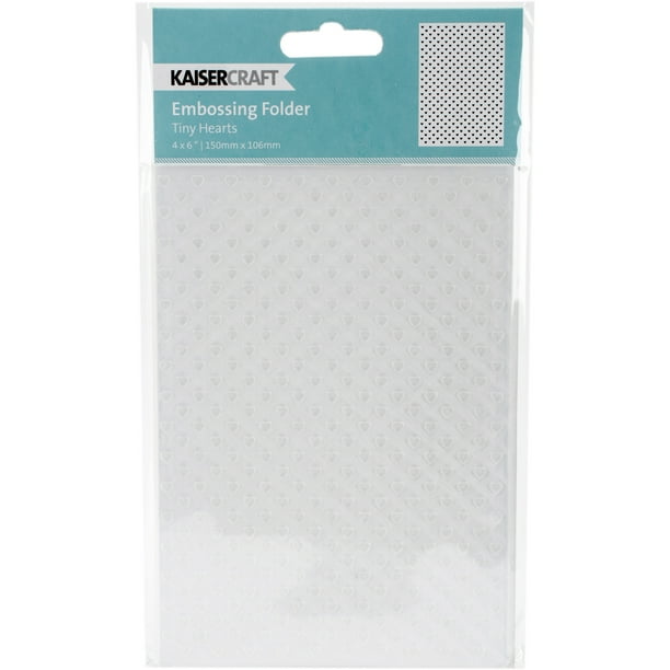 Kaisercraft Embossing Folder, 4" x 6", Tiny Hearts