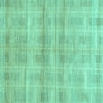 thumbnail image 1 of Ahgly Company Indoor Square Abstract Turquoise Blue Modern Area Rugs, 3' Square, 1 of 4