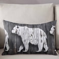 thumbnail image 3 of Vintage Bear Throw Pillow Cover 16 x 24 Inch Decorative Pillow Cover Retro Farmhouse Country Wooden Grain Lumbar Pillowcase Seasonal Rectangle Cushion Case for Couch Sofa Bed Living Room, 3 of 7