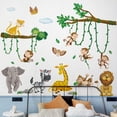 thumbnail image 4 of Pegatinas de pared monos animales de la selva enredaderas pegatinas de pared monos ramas de árboles hojas pegatinas de pared habitación infantil habitación de bebé dormitorio decoración de, 4 of 6