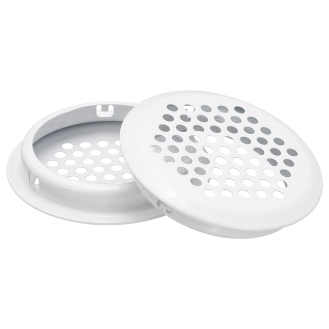 Unique Bargains Évent de Soffite Circulaire 53mm, Lot de 40 Évents Ronds en Acier Inoxydable, Blanc