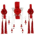 thumbnail image 1 of Borla Larga con , Conjunto de Pendientes Colgantes, Conjunto de Pasador de cabellero de Cosplay Chino de Flores rojo Salvador Pinza de pelo chino antiguo, 1 of 10