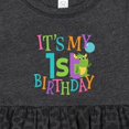 thumbnail image 4 of Inktastic Cute First Birthday Monster 1 Year Old Girls Baby Dress, 4 of 5