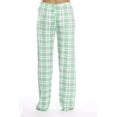 thumbnail image 3 of Just Love Women's Plaid Pajama Pants in 100% Cotton Jersey - Comfortable Sleepwear for Women (Mint - Plaid, Large), 3 of 7