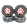 thumbnail image 1 of Llantas de plástico Bewildely 4 piezas para ruedas de control remoto 1/24 Axial SCX24 Rojo, 1 of 6