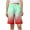 Red, variant on Simua Women's Knee Length Shorts Graident Printed Casual Elastic Waist Drawstring Pockets Bermuda Shorts for Women