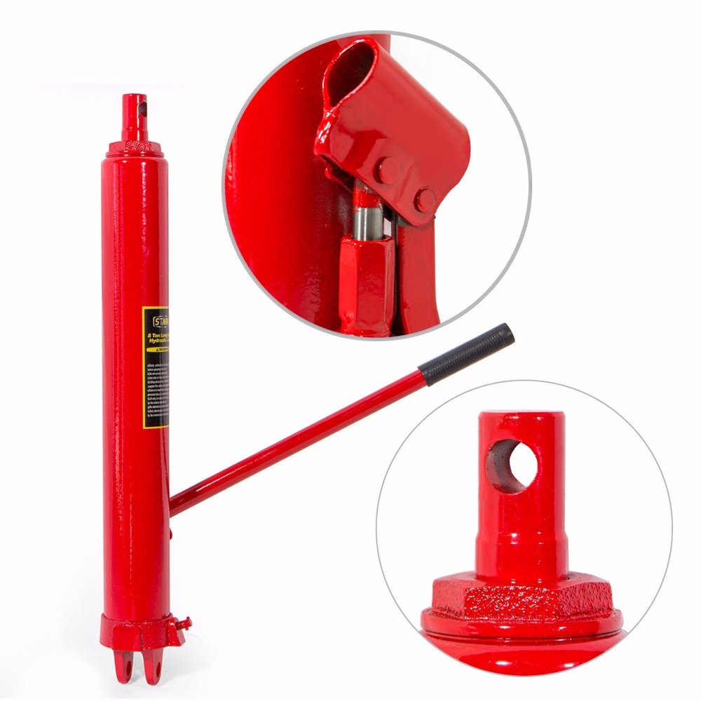 XtremepowerUS 8 Ton Long Hydraulic Ram Replacement Pump Manual Cherry