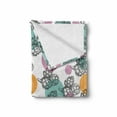 thumbnail image 2 of Artichoke Soft Flannel Fleece Throw Blanket, Vintage Inspired Dotted Backdrop with Black and White Artichokes, Cozy Plush for Indoor and Outdoor Use, 50" x 60", Turquoise Apricot, by Ambesonne, 2 of 6