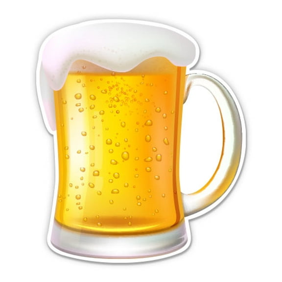 Cold Beer - 3" Vinyl Sticker - For Car Laptop Water Bottle Phone - Waterproof Decal