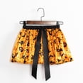 thumbnail image 4 of Oiyii Big Girls' Spider Web Printed Tutu Skirt Elastic Waist Mini Skirts Summer Halloween Photo Dresses,Orange, 4 of 5