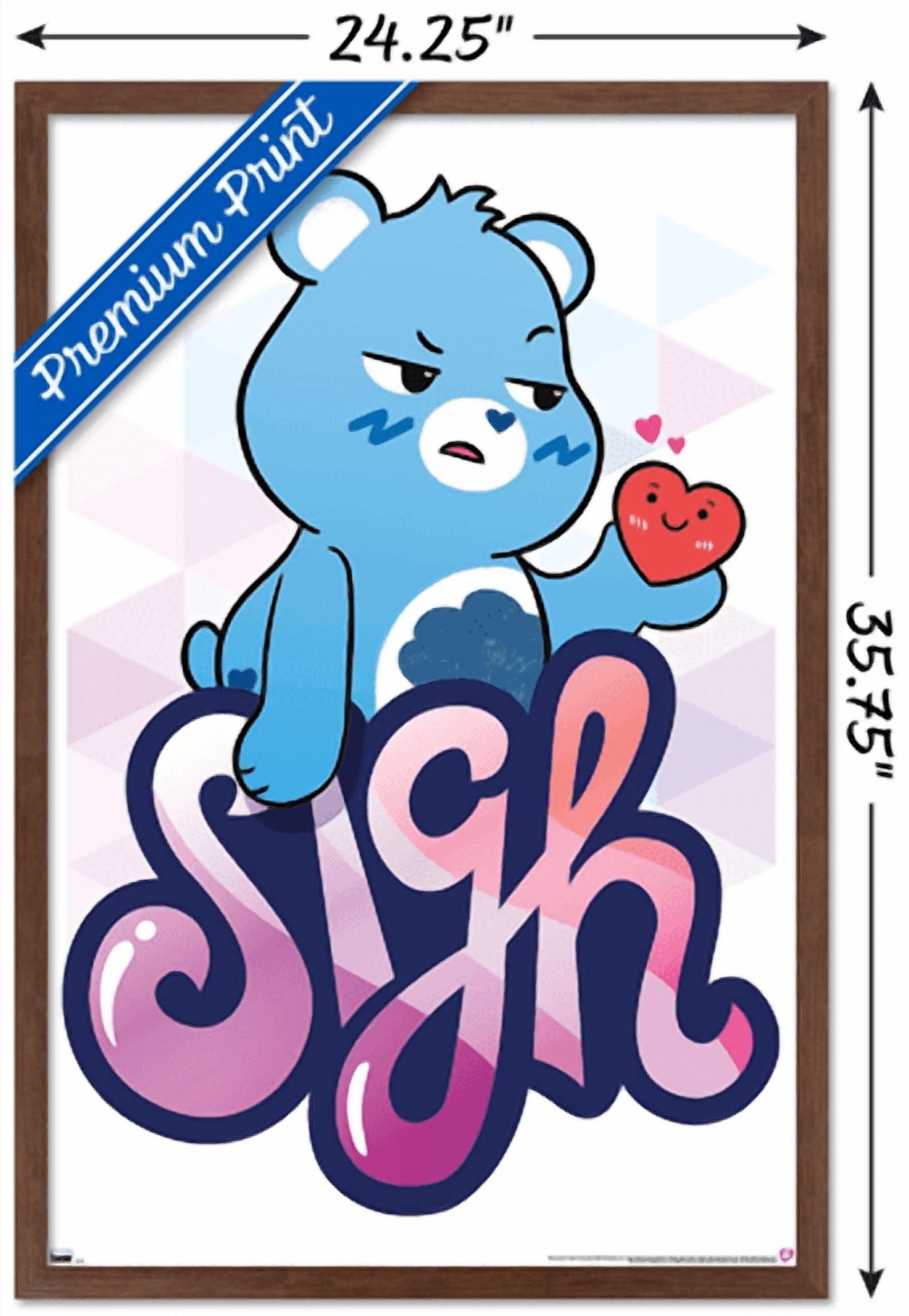 Care Bears: Unlock The Magic - Sigh Wall Poster, 22.375" x 34" Framed