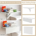 thumbnail image 5 of Canddidliike 31.5 x 23.5 Inch Wall Mounted Folding Table for Small Spaces-White, Modern Wood Nightstand for Wall Minimalist Floating Bedside Tables, 5 of 10