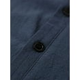 thumbnail image 6 of Huyghdfb Men’ s Shirt, Solid Color Henley Neck Tops with Pocket and Buttons, 6 of 9