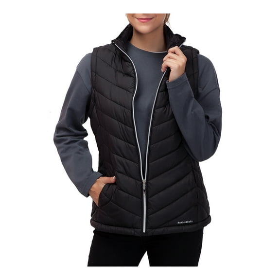 Rokka&Rolla Women's Quilted Fleece Puffer Vest, up to 2XL