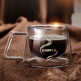 thumbnail image 1 of Tasse à Café en Verre Double Épaisse en Borosilicate Isolée, 1 of 8