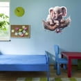 thumbnail image 3 of Cute Cartoon Happy Elephant Relaxing Animal Wall Art Sticker Designs Vinyl Stickers For Home House Walls Rooms Windows Bedroom Decoration Size (26x26 inch), 3 of 3