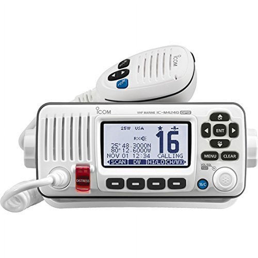 Icom M424g Fixed Mount Vhf Marine Transceiver W/built-in Gps - Super White - image 3 of 3
