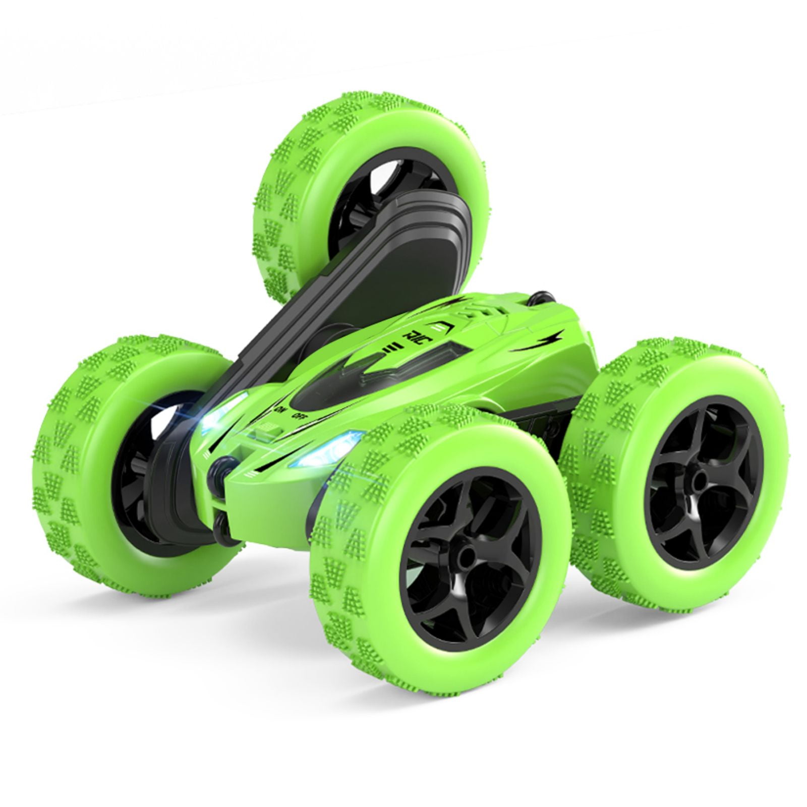 Lightyear Remote Control 4WD Off-Road Stunt Car, 2.4GHz Green with Light