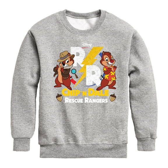 Chip 'N Dale Rescue Rangers - Rescue Ranger Logo - Toddler And Youth Crewneck Fleece Sweatshirt