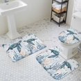 thumbnail image 2 of Sea Turtle Bathroom Rugs Set Ocean Starfish Seagrass Coral Non Slip Absorbent Soft Bath Mats 3 Piece Set with Bathroom Rug, U-Shaped Floor Mat, Toilet Seat Cover Small Size, 2 of 9