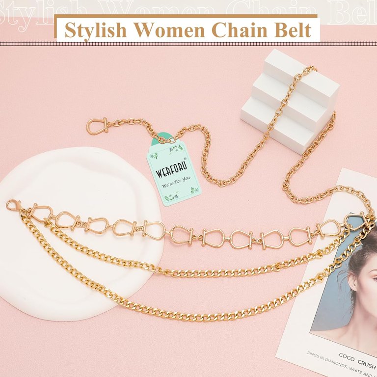 XIATIAN Women Multilayer Gold Silver Metal Link Body Chain  display picture 2