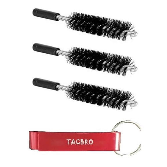 TACBRO Mosin Nagant Cleaning Chamber Brush 3 Packs with One Free TACBRO Aluminum Opener(Randomly Selected Color)