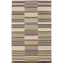 Multicolored Stripes 5X8 Hand-Tufted Modern Rug