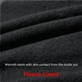thumbnail image 4 of Men's Winter Fleece Lined Thermal Long Johns 100% Cotton Underwear Top Bottom 2 Pcs Set Black, 4 of 5