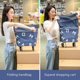 thumbnail image 2 of Sturdy Cloth Foldable Shopping Cart Easy Storage Portable Shopping Pull Cart Made of Oxford Fabric with Wheels L space gray, 2 of 5