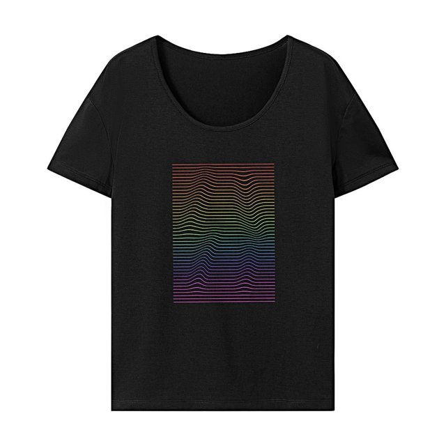 Camiseta de mujer de verano simple cuello redondo para vacaciones regalo del día de San Valentín SG