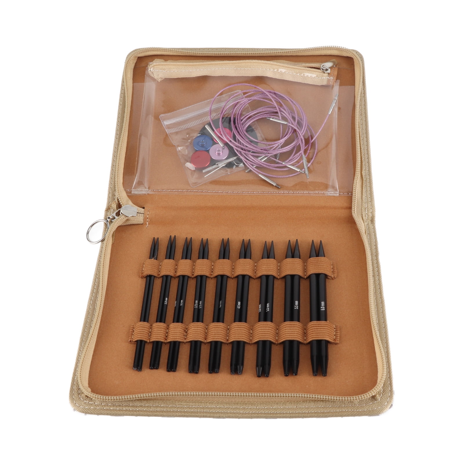 Craft Fill Knitting Needle Knitting Needle Set, Smoothing Easy Operation Interchangeable Anti Fatigue Handle Circular Needle Set for Family, Circular Knitting Needle Set Circular Craft